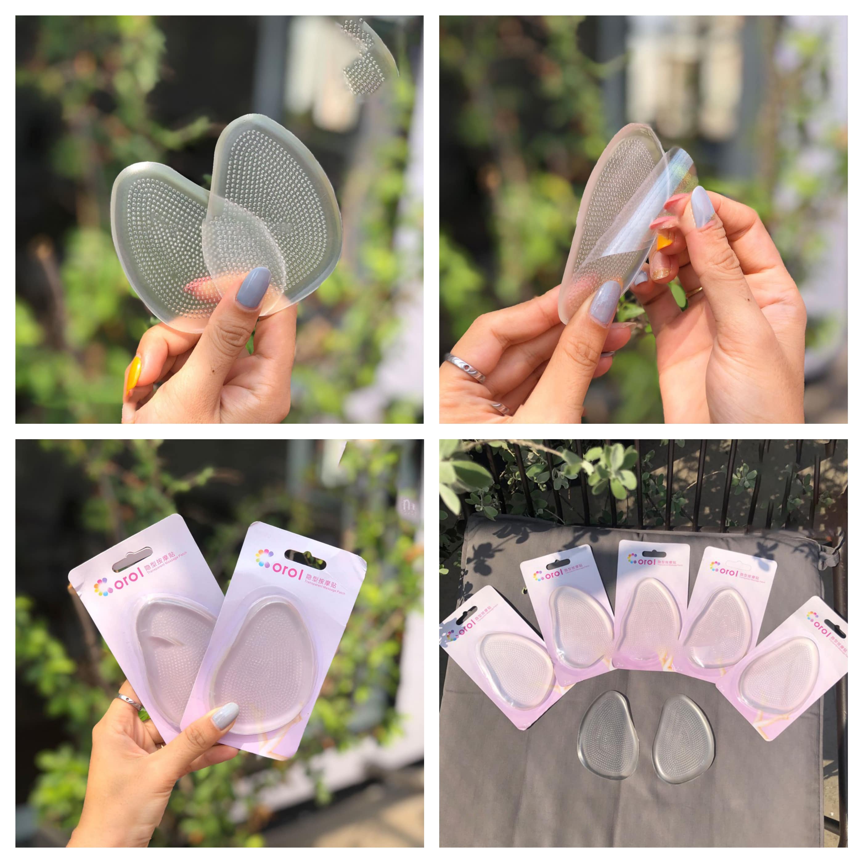 Miếng lót giày mũi giày silicon cao cấp COLOR - Siêu êm siêu dày - LGS3
