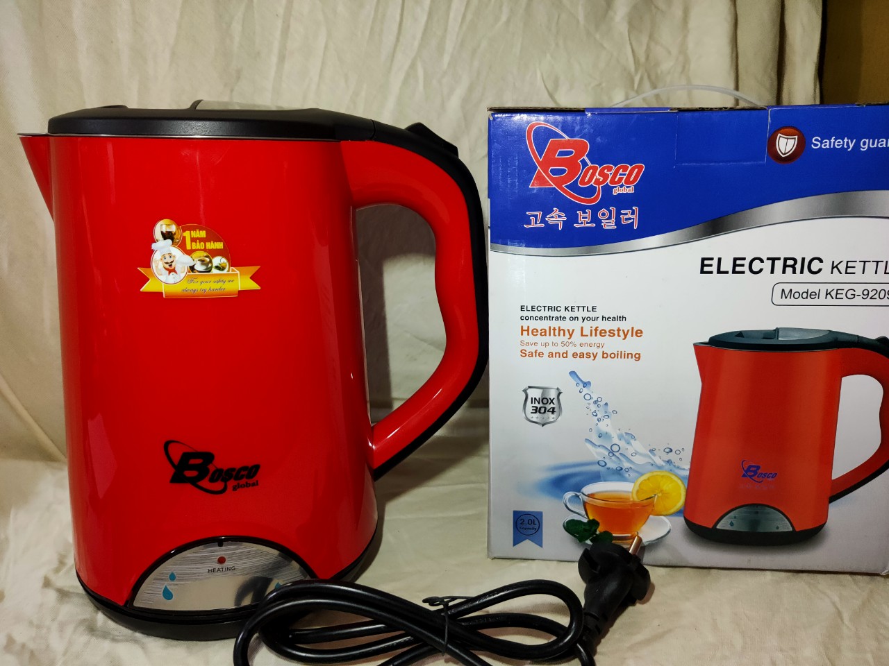 [HCM]ấm siêu tốc keg-9209 2.0lit
