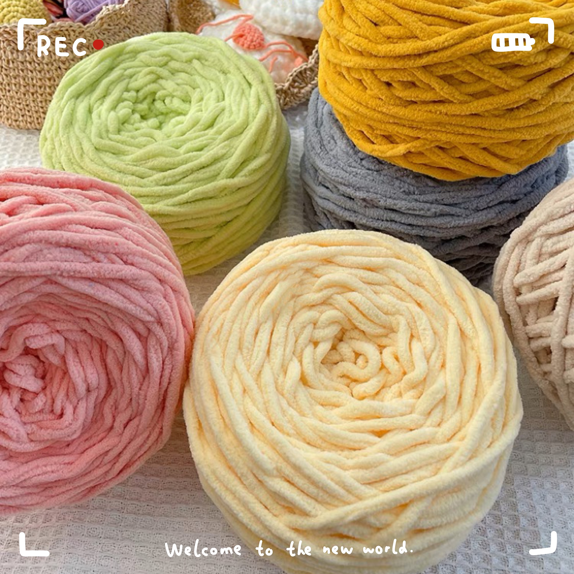 Len Nhung Đũa / Len Bông Sữa 5mm (Bảng Màu Trơn) - Cuộn 160gr