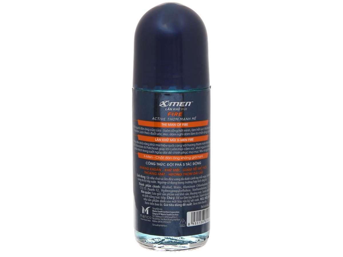 Lăn khử mùi X-Men Fire chai 50ml