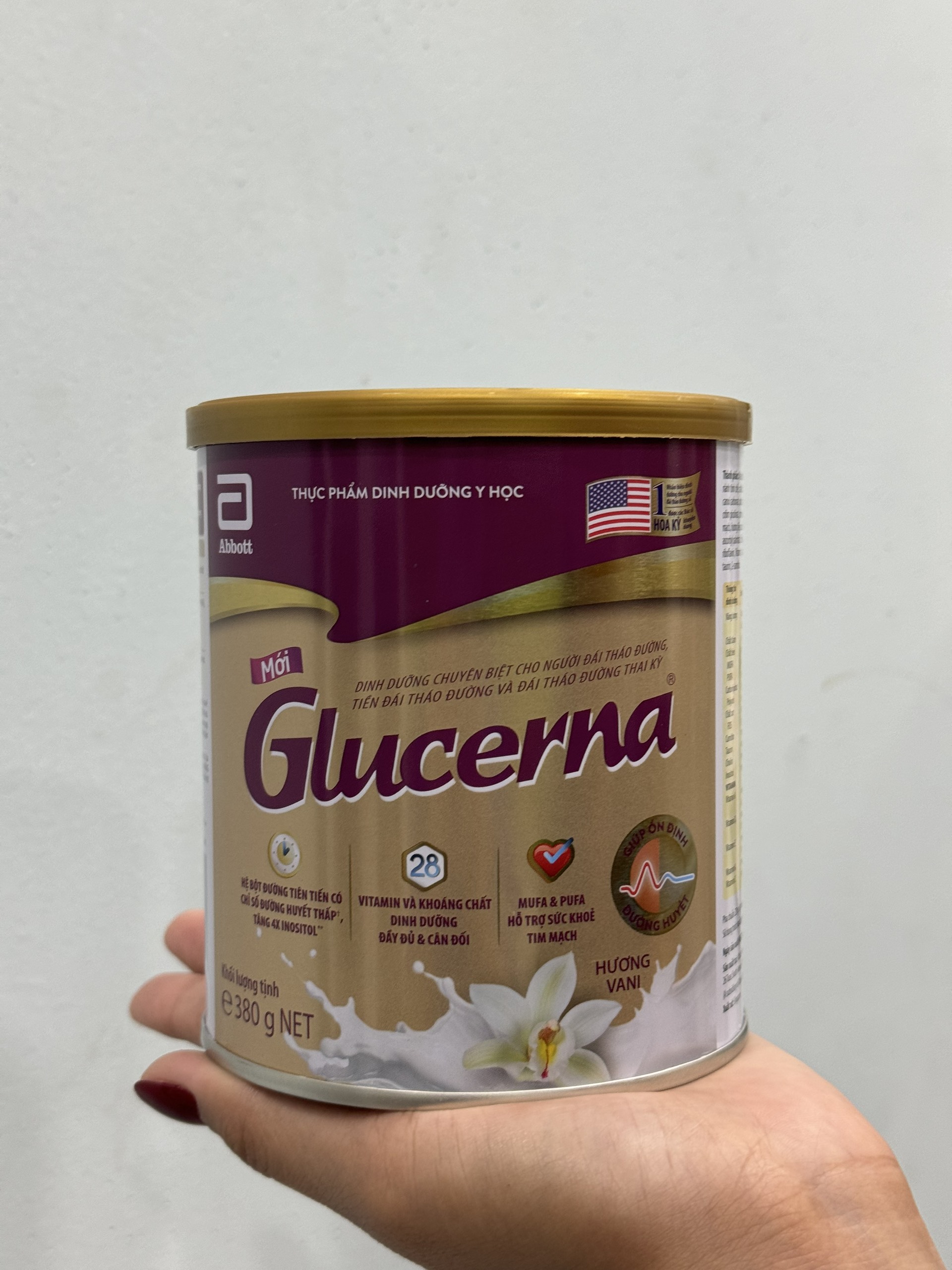 Sữa bột Abbott Glucerna 380g dành cho người tiểu đường