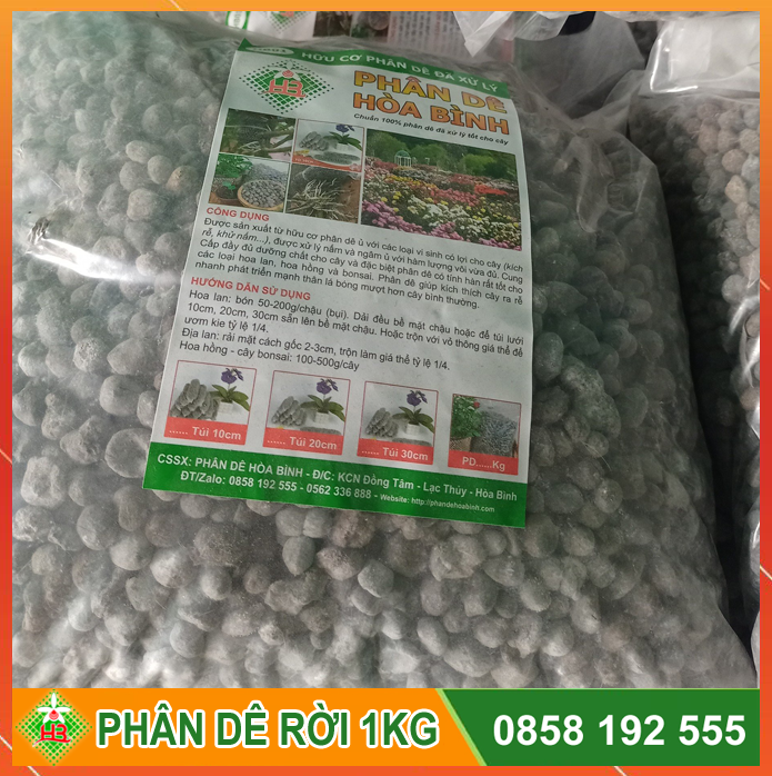 Phân Dê Bón Lan, Bón Hồng Combo 10 túi 1kg