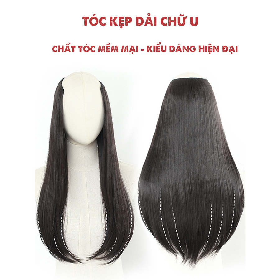 Tóc kẹp giải U- Kẹp nửa đầu xoăn layer nhẹ