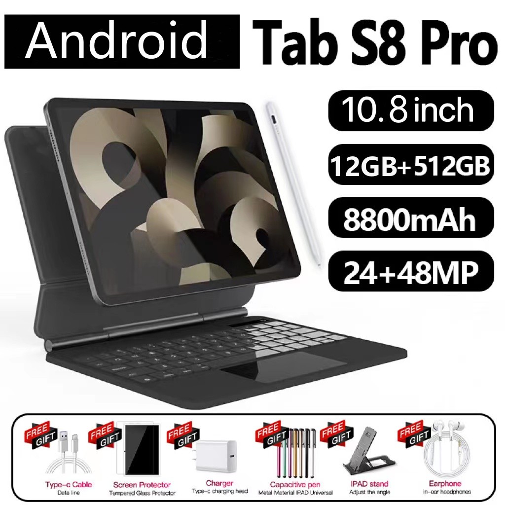 Máy tính bảng S8 Tab chính hãng Tặng miễn phí 12GB RAM + 512GB ROM 4K Toàn