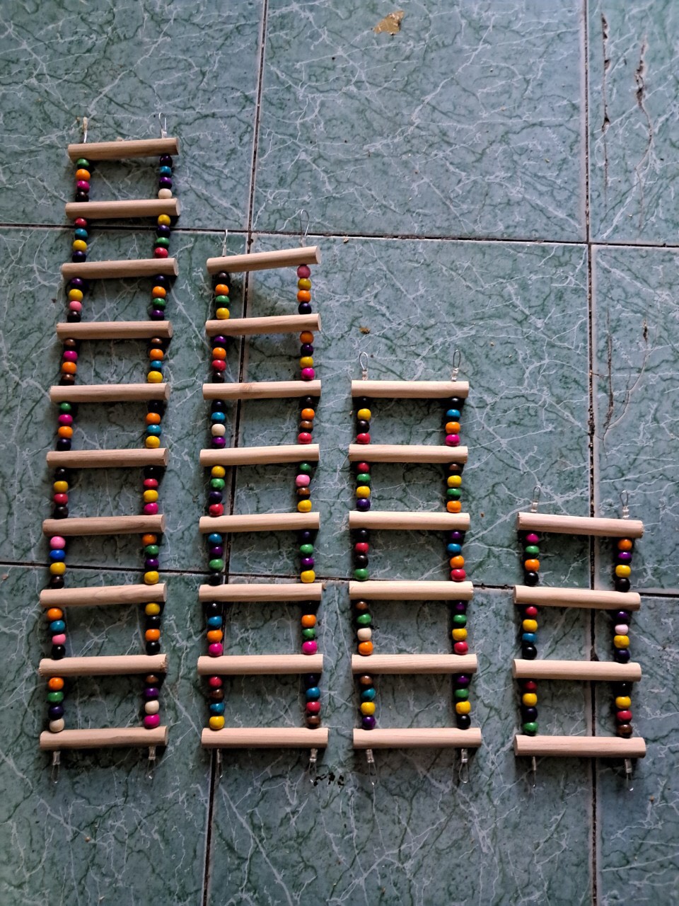 Thang gỗ treo lồng cho vẹt, hamster, sóc chơi
