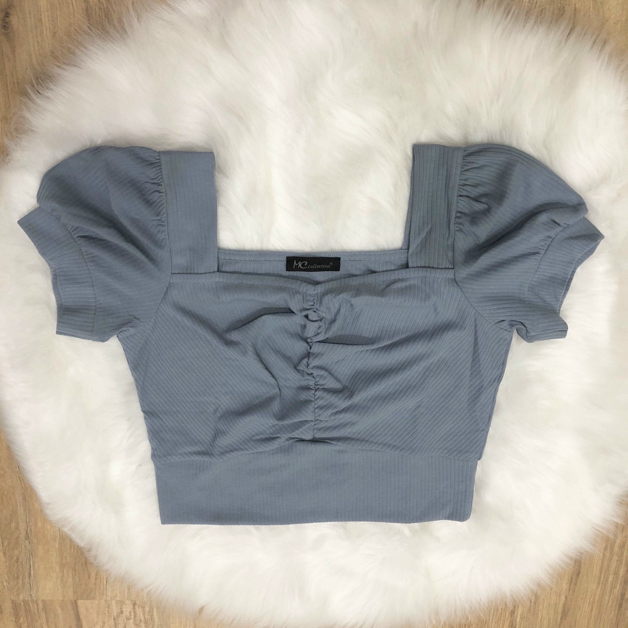 Áo croptop thun tăm cotton