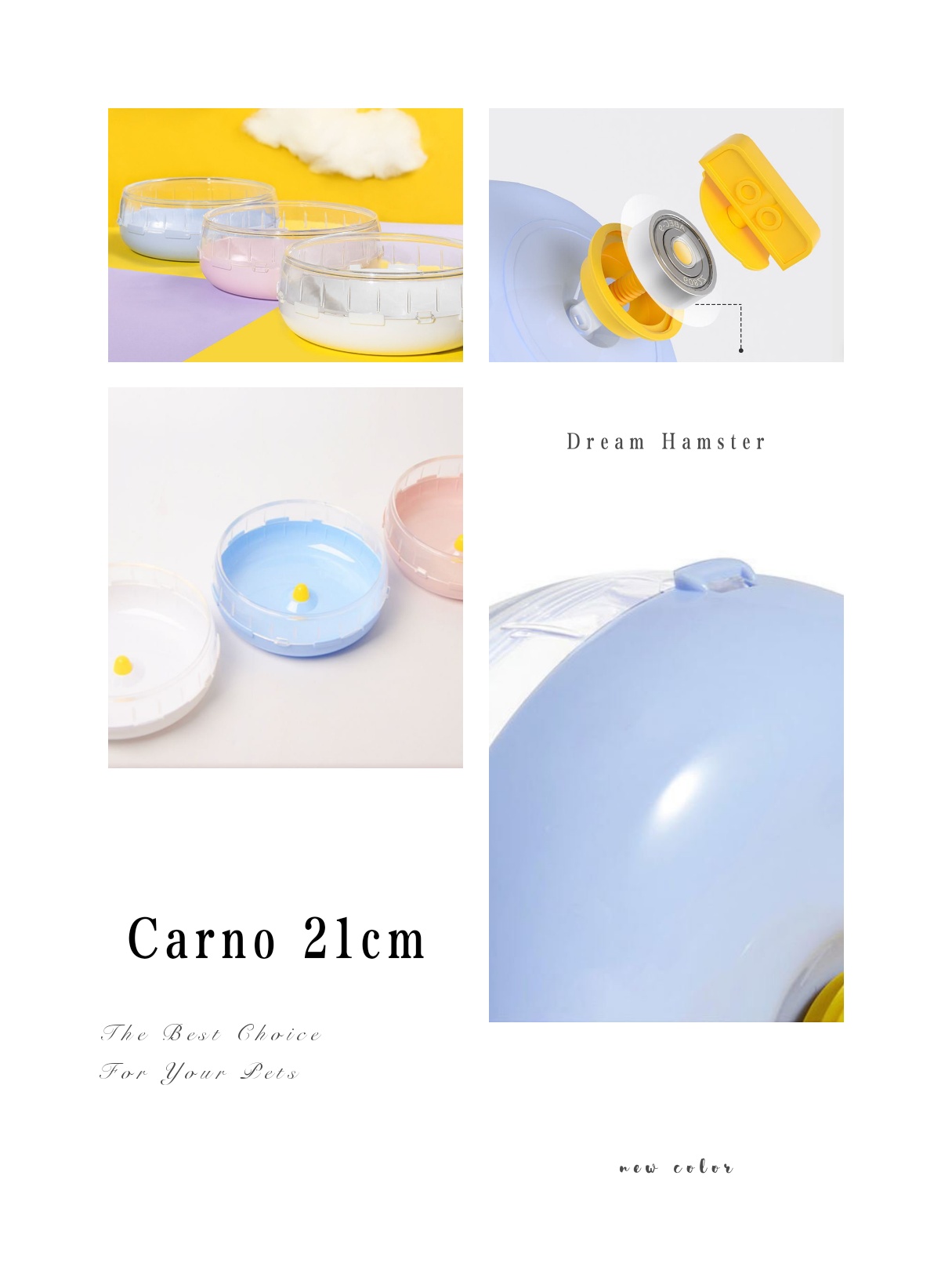 Wheel Carno 21cm cho Hamster - Special Color