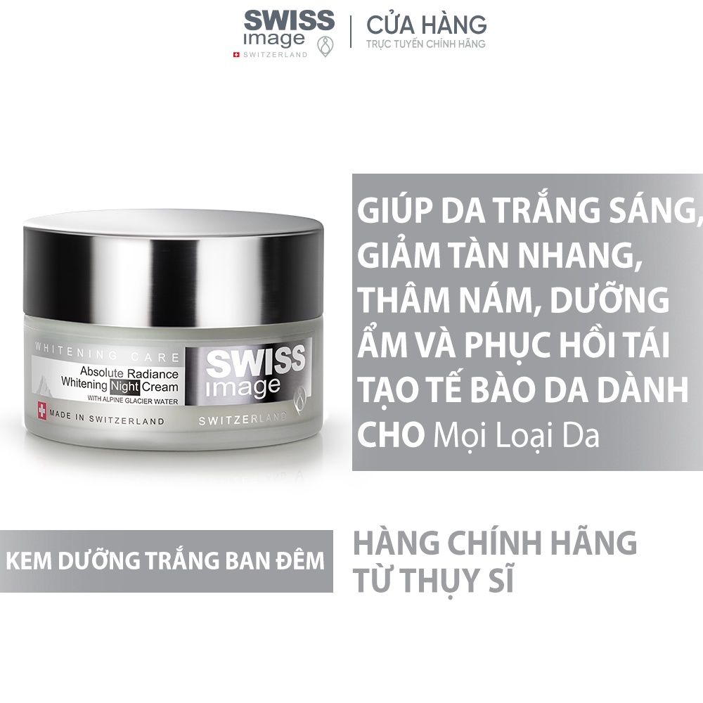 Kem Dưỡng Trắng Da Ban Đêm Absolute Radiance Whitening Night Cream 50ml - Swiss Image