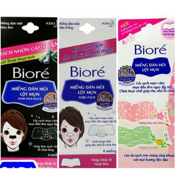 🎀 miếng dán mũi lột mụn biore nhật bản 👧