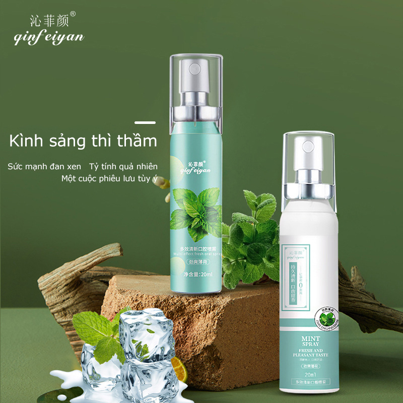 Xịt Thơm Miệng-Đào, Litchi, hương vị bạc hà