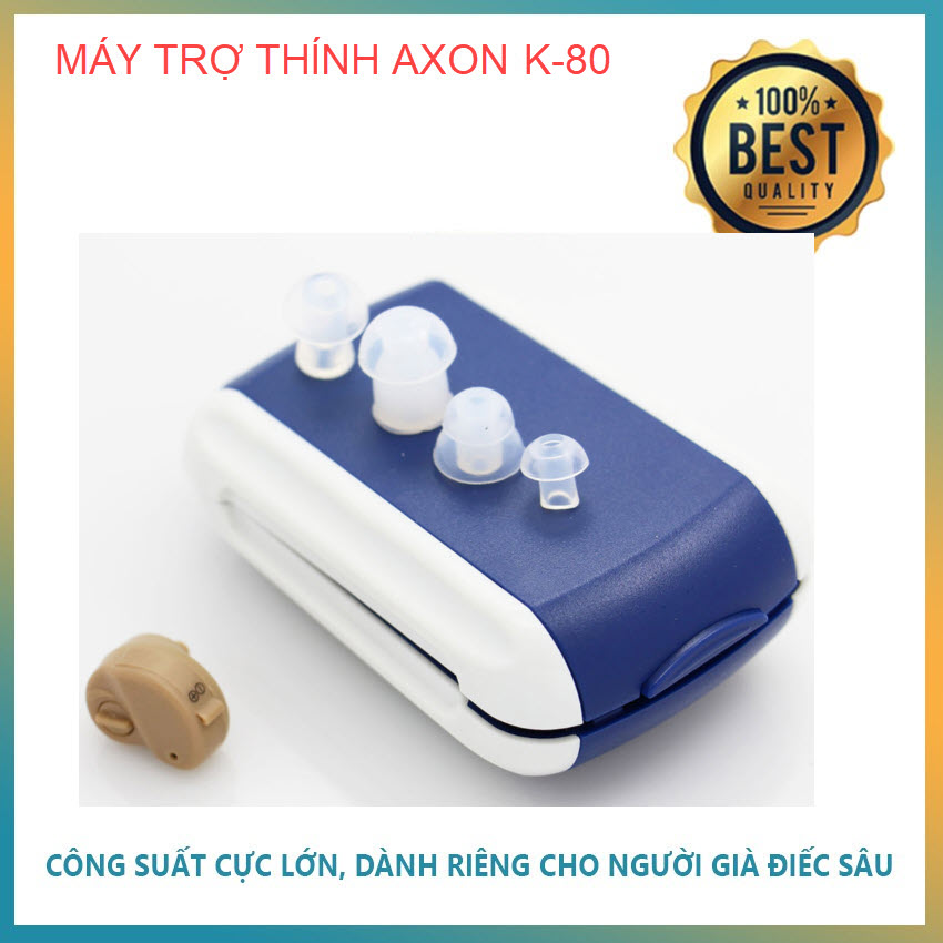 01 tai nghe trợ thính kỹ thuật số itc axon k80 tần số 300 - 4000hz - máy trợ thính nhét tai không dây axon k-80