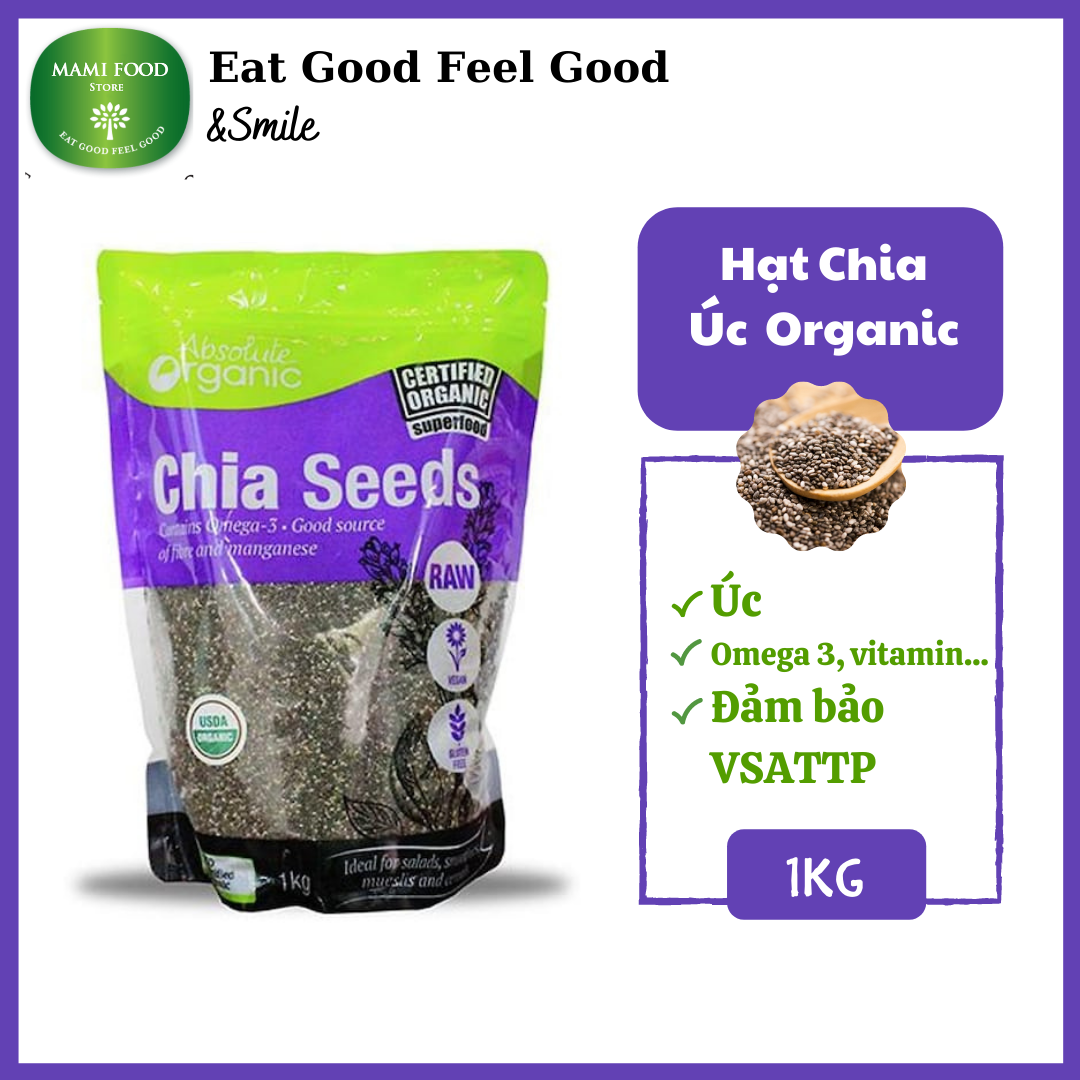 Date 16.12.2023 Hạt chia Úc Absolute Organic mới nhất (1KG)