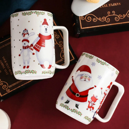 Cốc sứ uống trà cà phê giáng sinh an lành -Quà tặng Noel