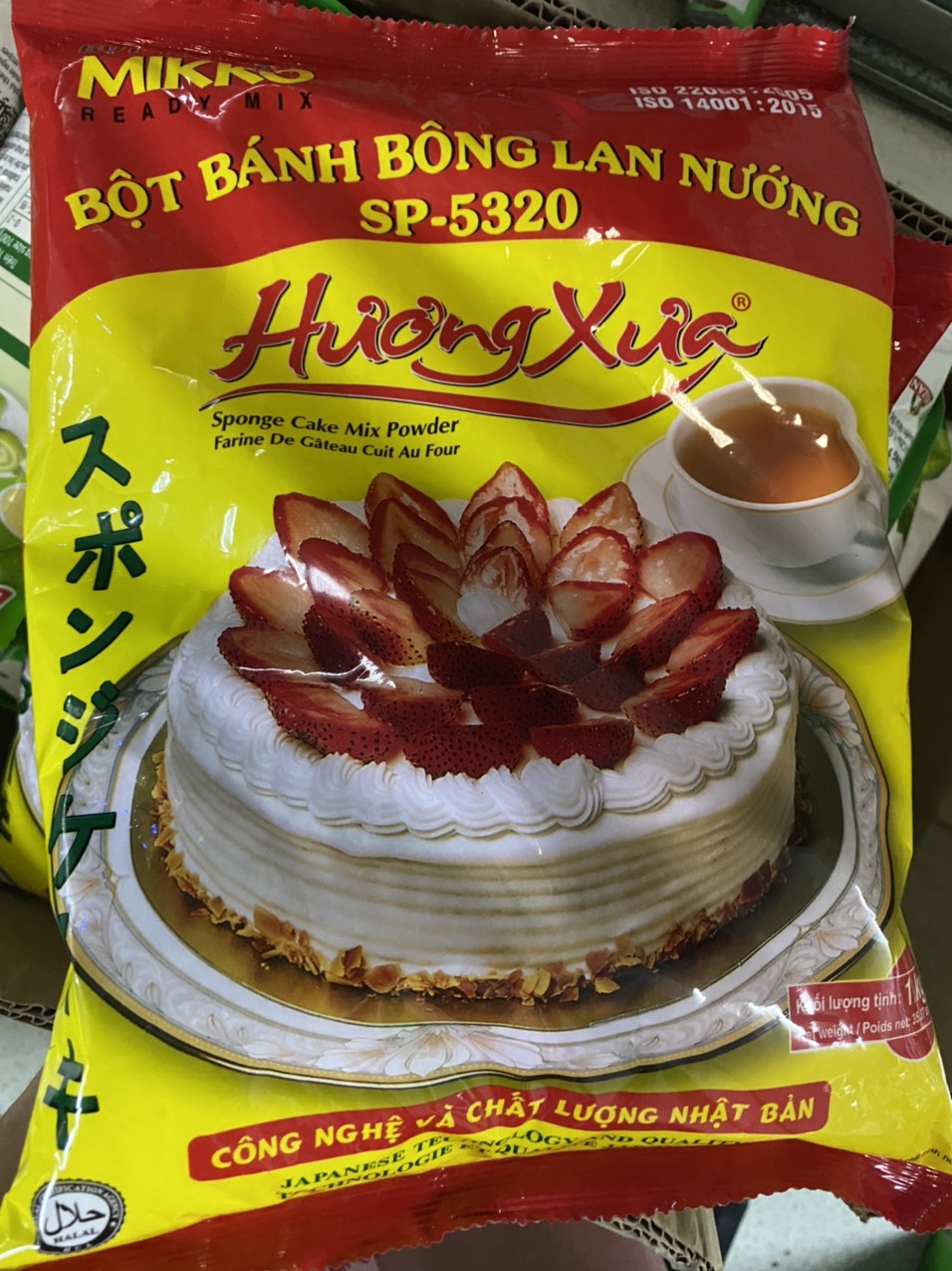 Bột trộn sẵn bánh bông lan Mikko 1kg