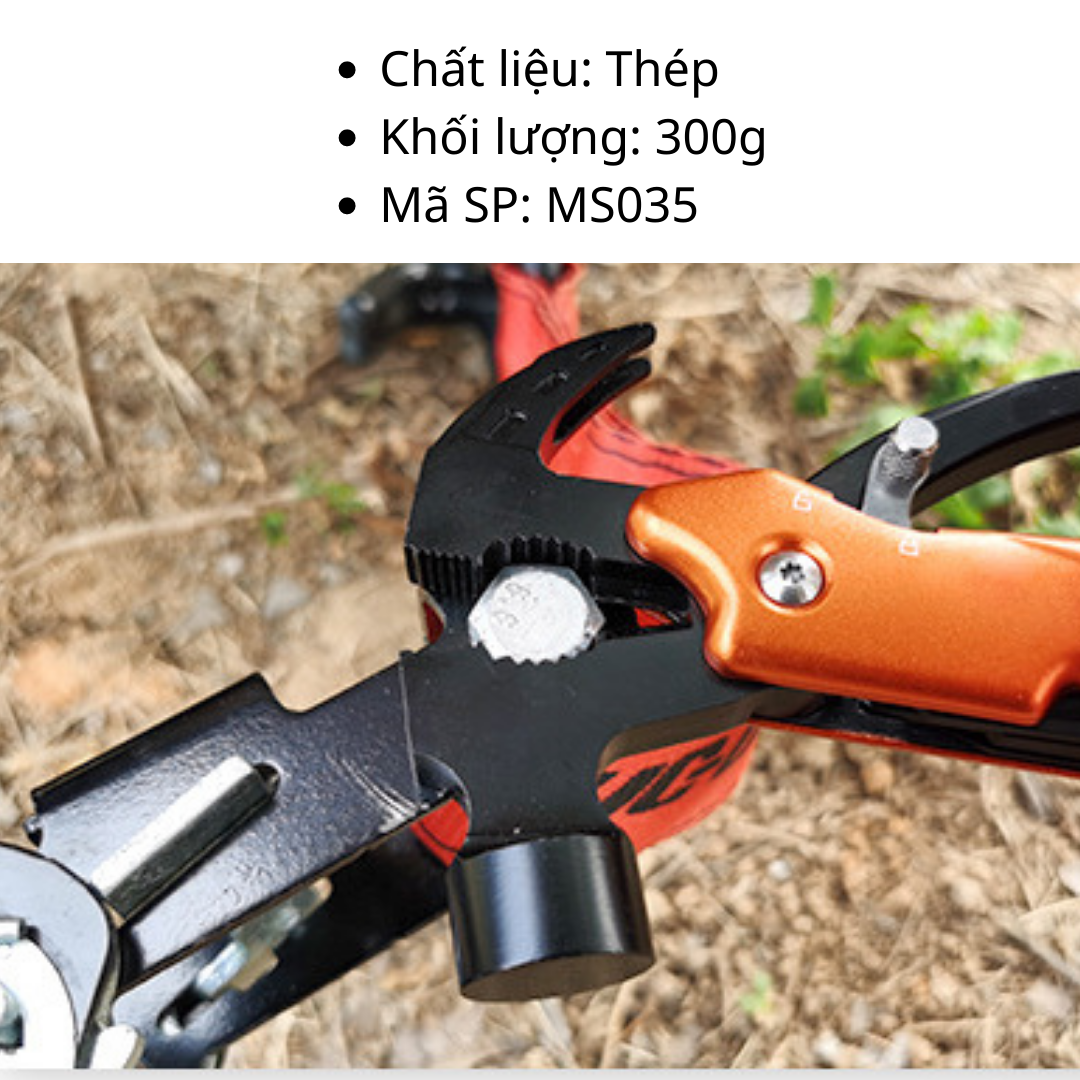 Búa đa năng 8 công dụng bằng thép không gỉ KSHIELD