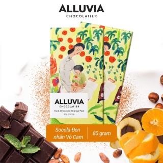 Socola đen nguyên chất nhân Vỏ Cam đắng vừa ít ngọt Alluvia Chocolate thumbnail