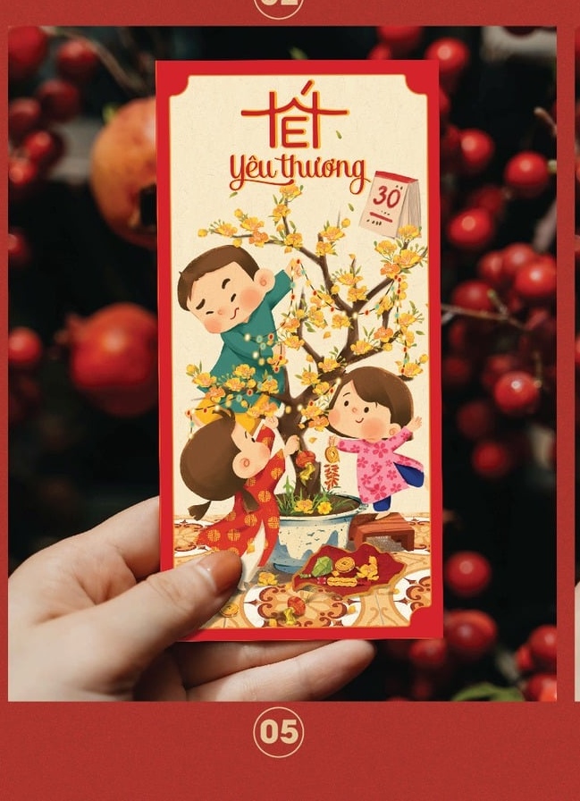 Set 6 bao lì xì tết 2024