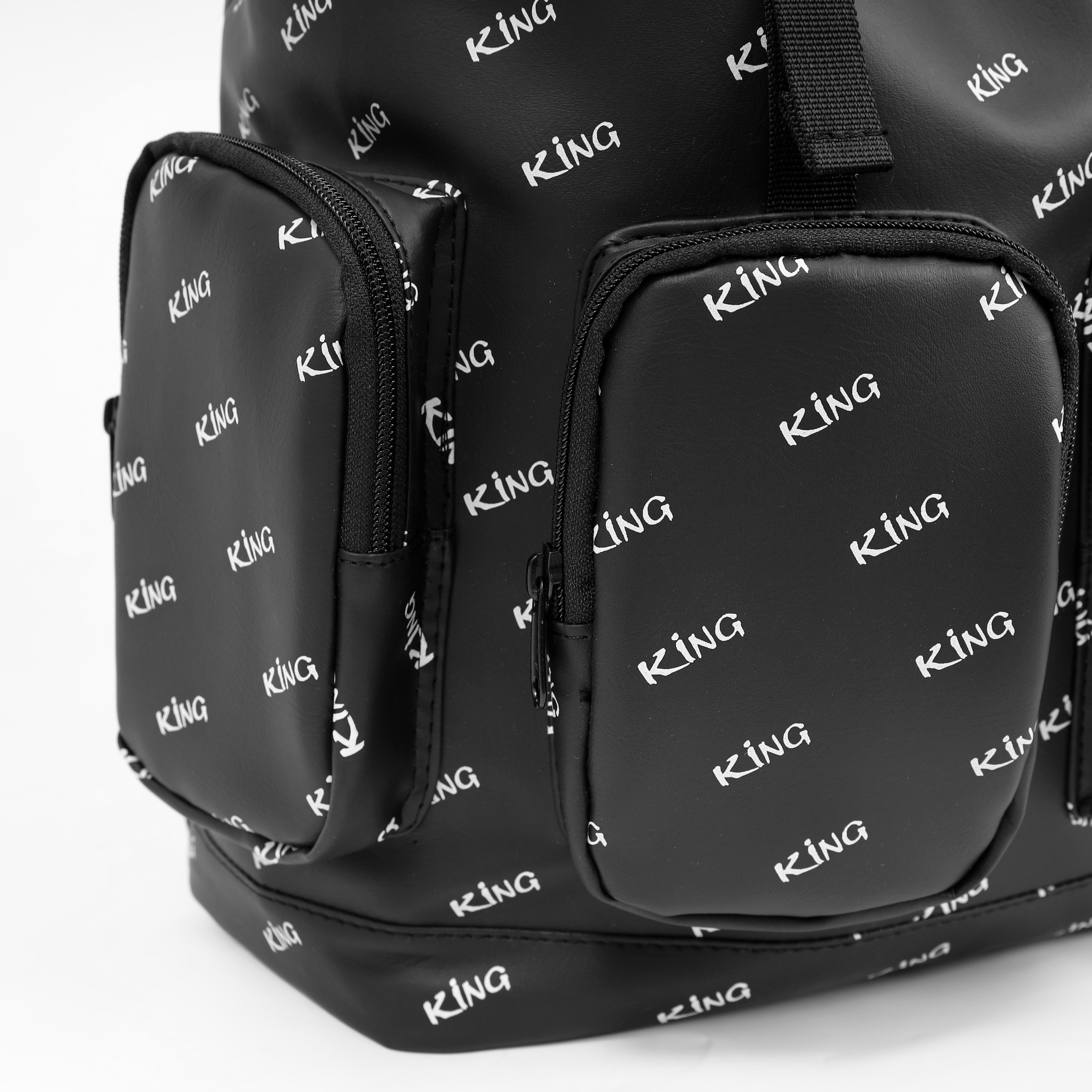 Balo Da Backpack Unisex Chống Nước Balo Backpack King 2-Màu Đen king