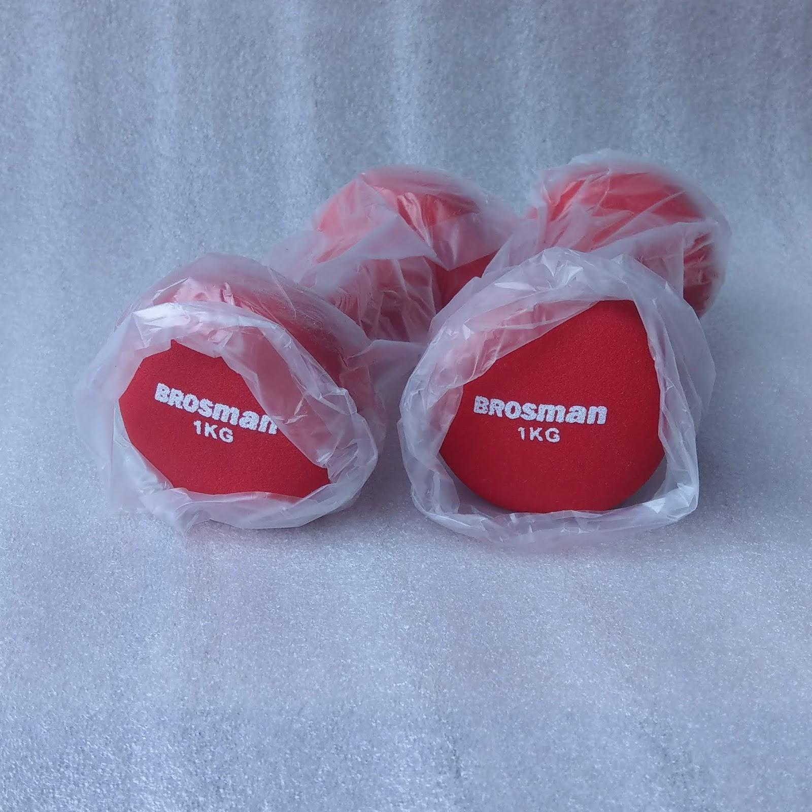 Bộ 2 tạ tay Brosman 1 Kg (Đỏ)