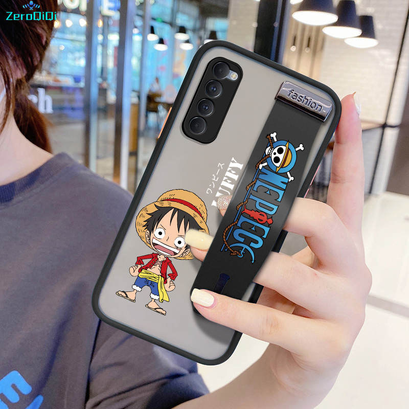 Ốp Điện Thoại Ốp Cho Realme C3 Realme 6 Realme 6 Pro Realme 5 Pro Realme C11 OPPO Reno4 Reno 4 Pro Reno 3 Pro 4G Ốp Lưng Anime Ốp Luffy (Có Dây Đeo Cổ Tay) Ốp Điện Thoại Bảo Vệ Toàn Bộ Ống Kính Mờ Chống Sốc Hoạt Hình