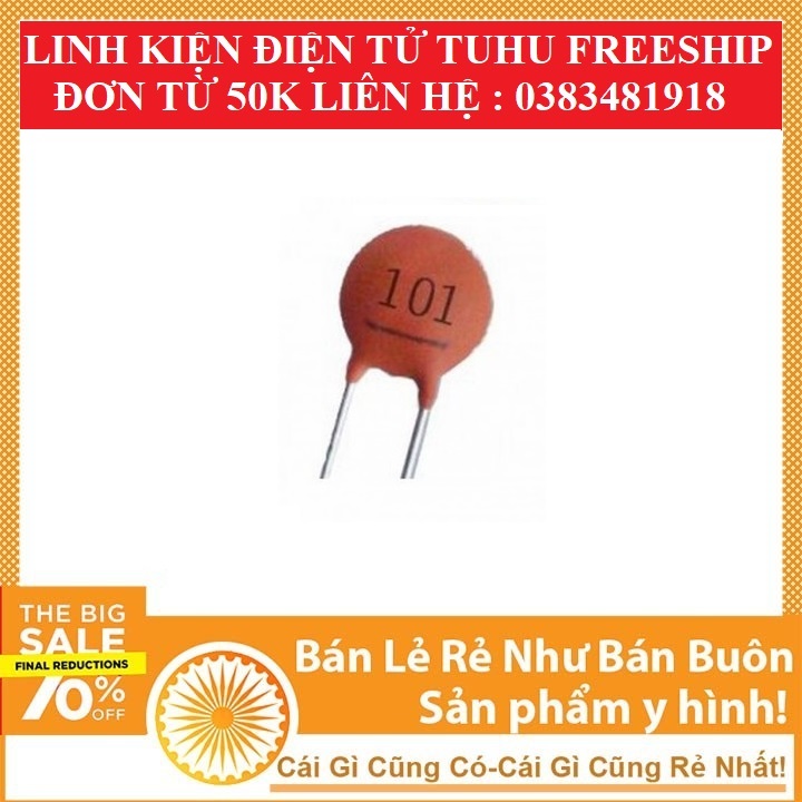 Combo 10 Tụ Gốm 50V - (Các Giá Trị 101, 102, 103, 104)