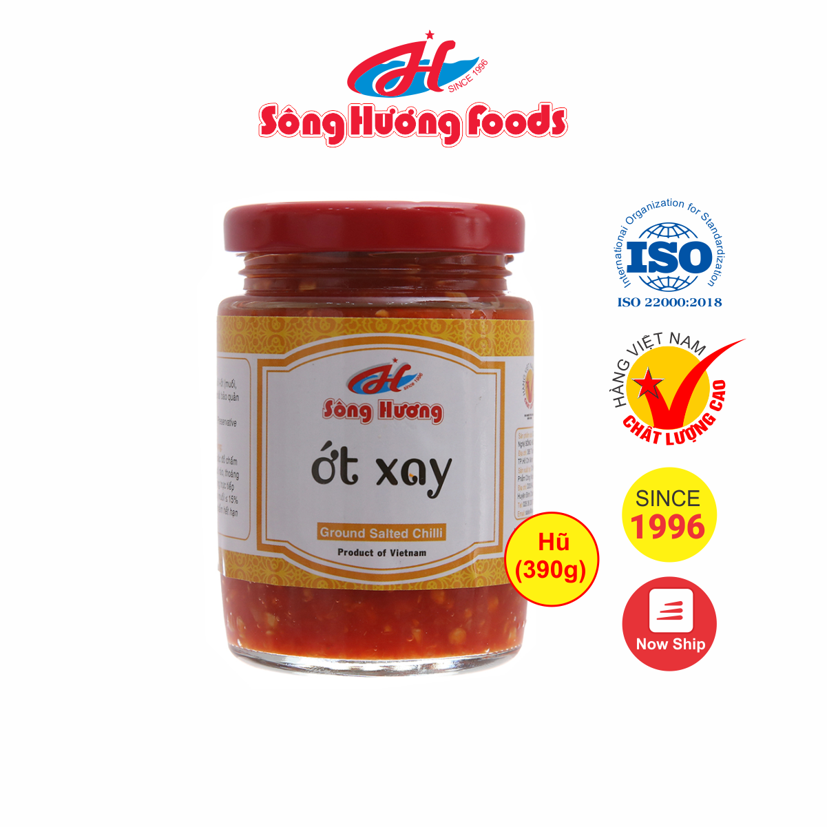 Ớt Tươi Xay Sông Hương Foods Hũ 390g - Nấu lẩu mắm , Chưng trứng