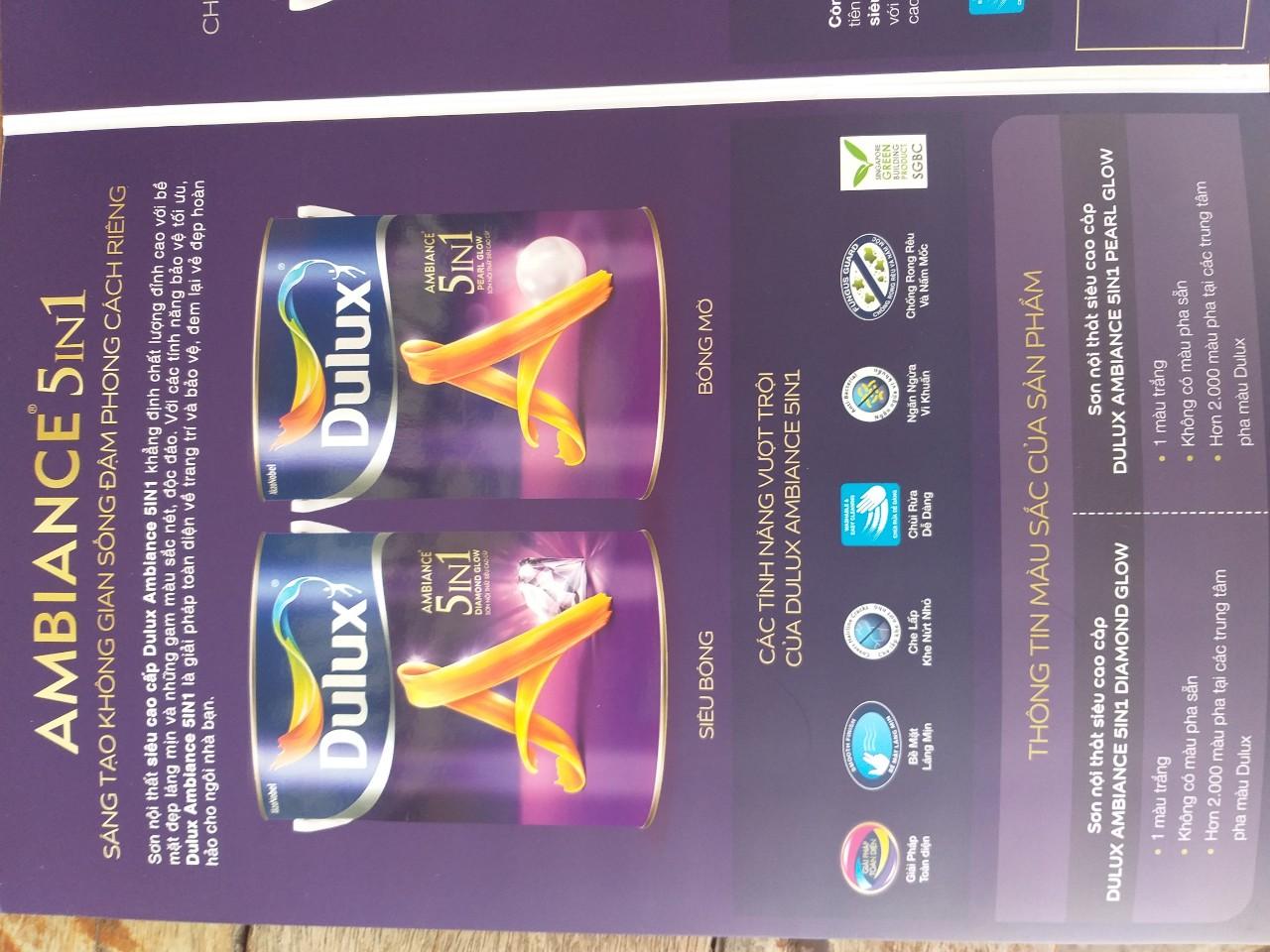 SƠN NỘI THẤT CAO CẤP DULUX 5 IN 1