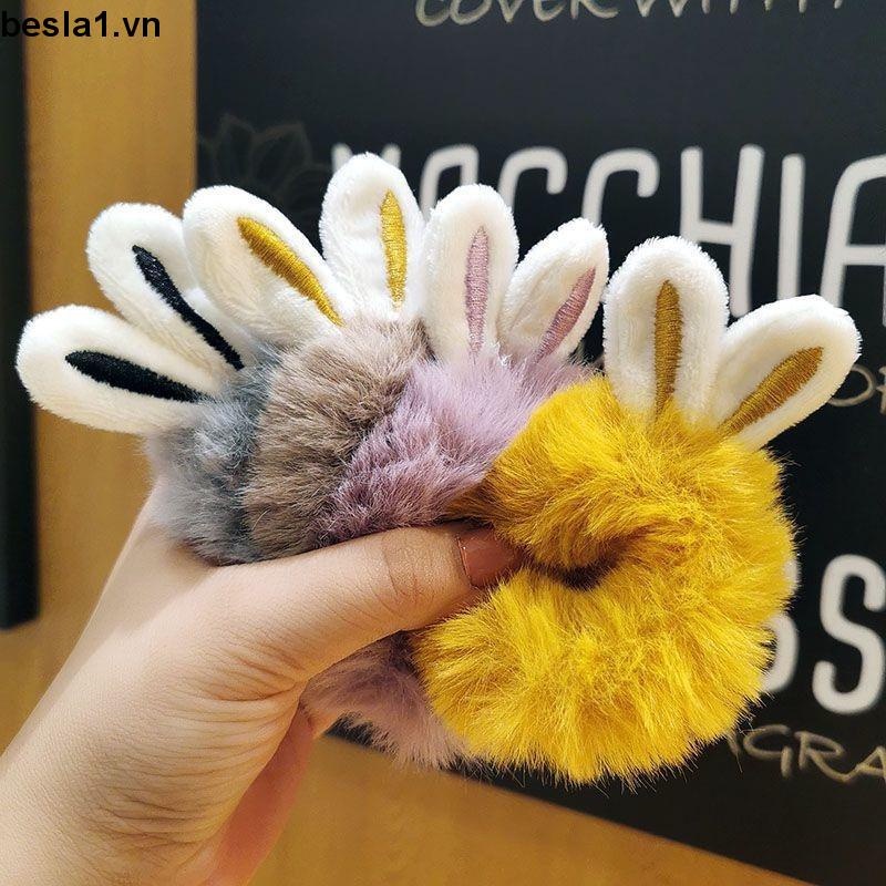 Cột tóc lông  thỏ dễ thương nhiều màu sắc