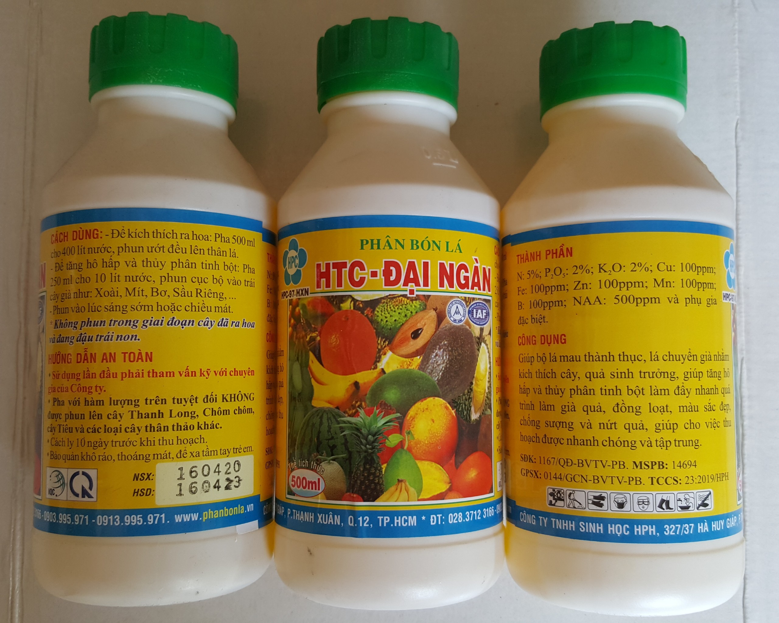 Phân bón lá HTC - ĐẠI NGÀN - Chín trái - Chai 500ml