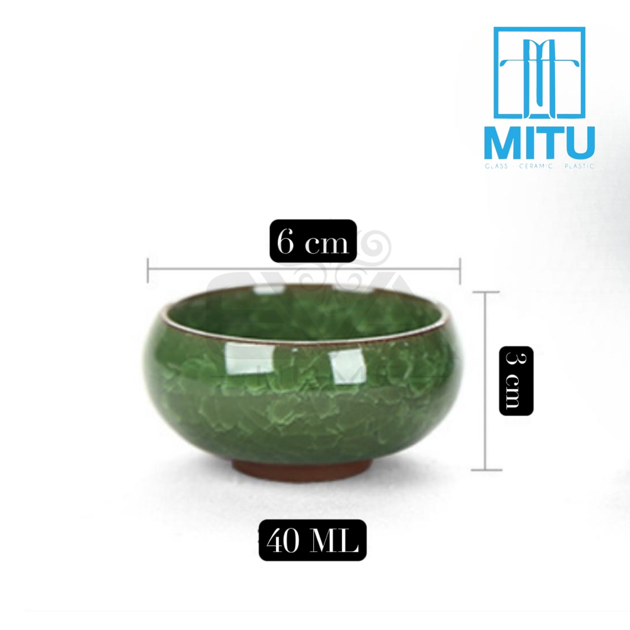 Bộ Ấm 6 Chén Trà Men Ngọc Bích Cá 3D Sang Trọng
