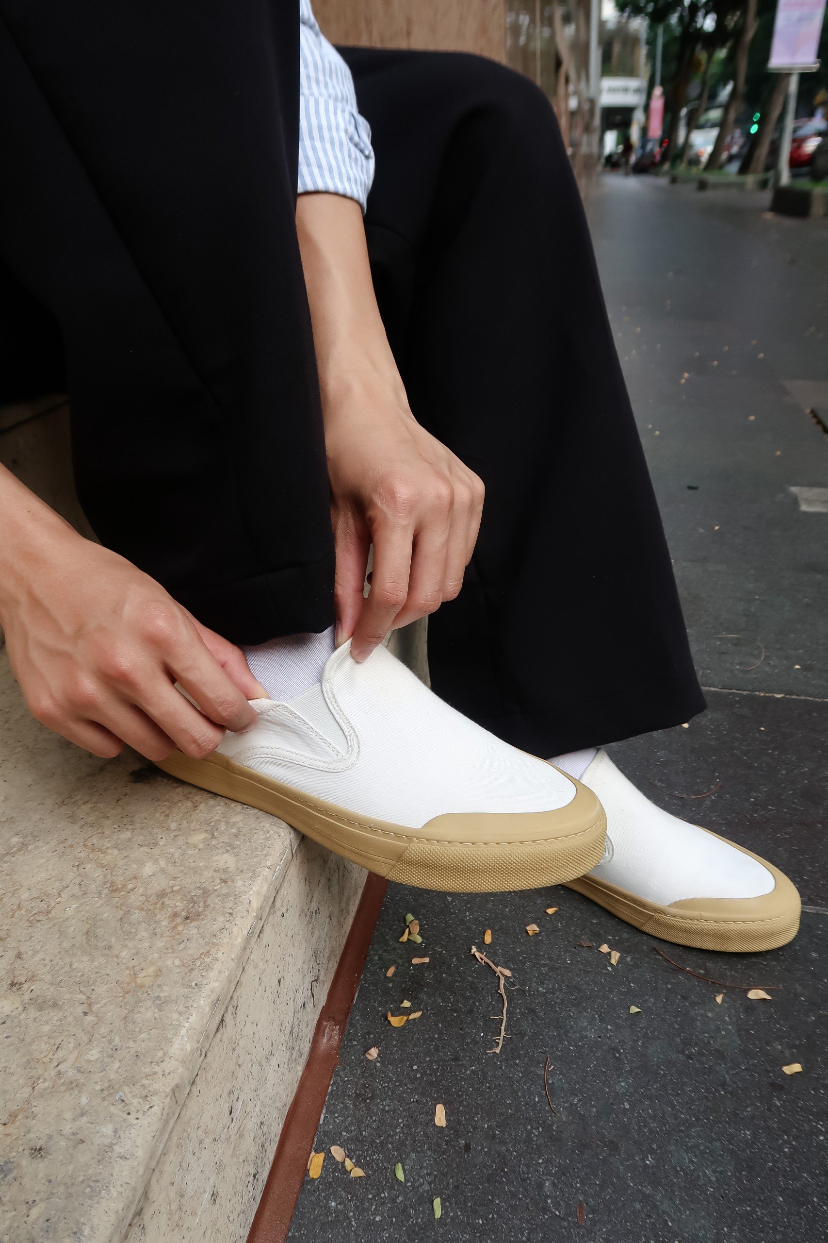 Giày Lười Sneaker Da Nam DINCOX DC20 White Đơn Giản, Lịch Lãm Dincox
