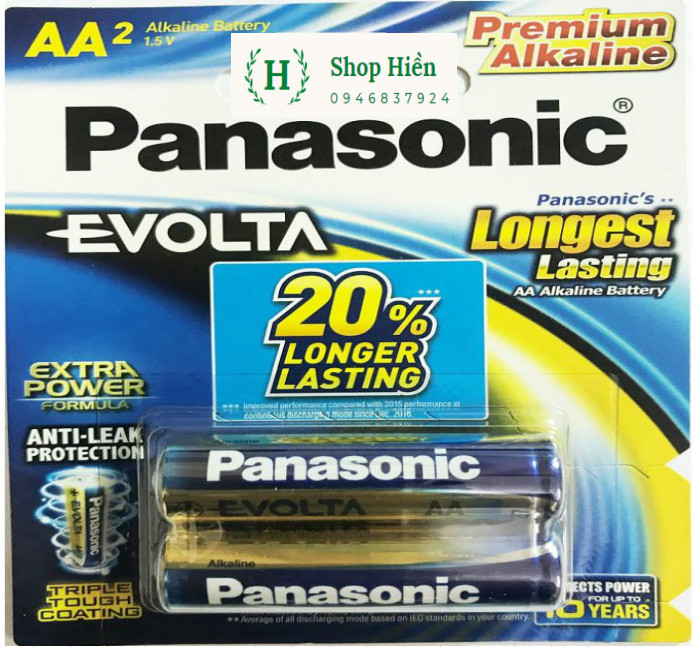 2 Viên Pin kiềm AA Panasonic Evolta - LR6EG/2B  (Hàng Chính Hãng)