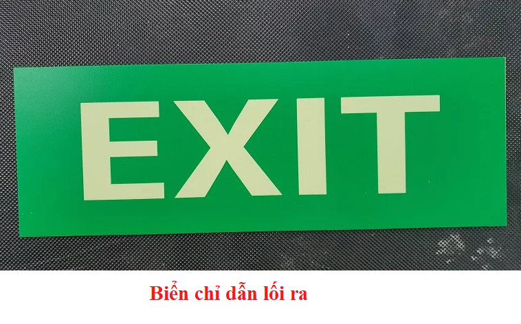 Biển chỉ dẫn lối thoát hiểm dạ quang siêu sáng