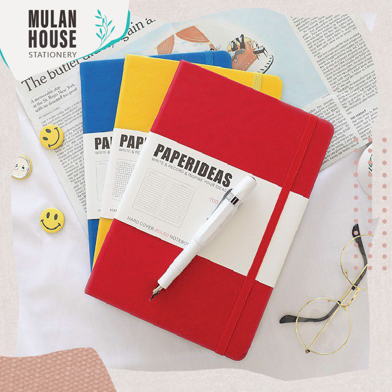 [Quà 0 đồng] Sổ Tay Paperideas A5 Bìa Da 9 màu Giấy Dot (9 màu bìa)