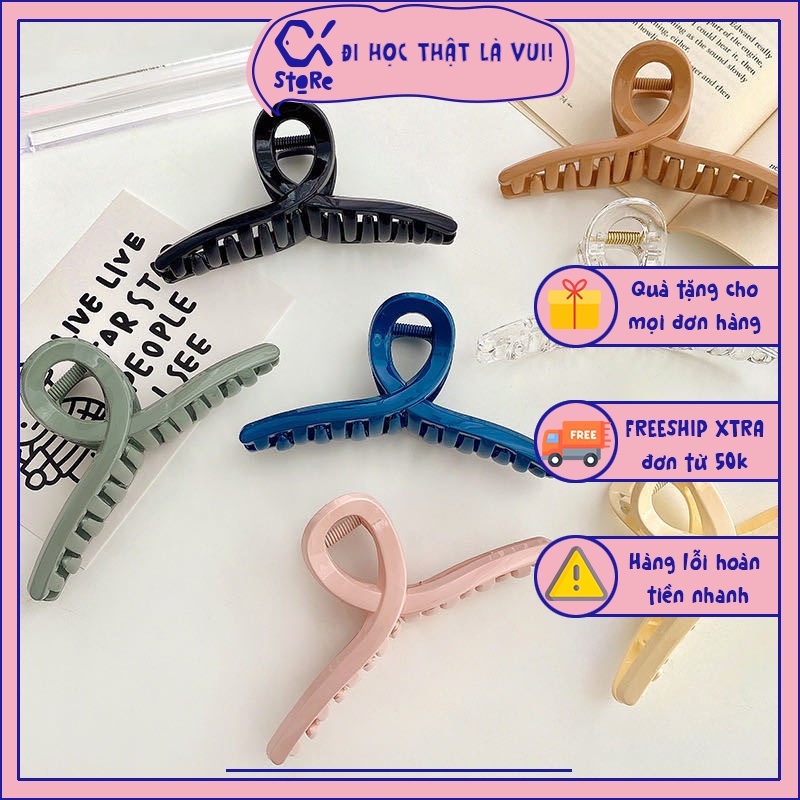 [Hàng mới về] Kẹp tóc càng cua phong cách Hàn Quốc, kẹp tóc cỡ lớn hàm cá mập
