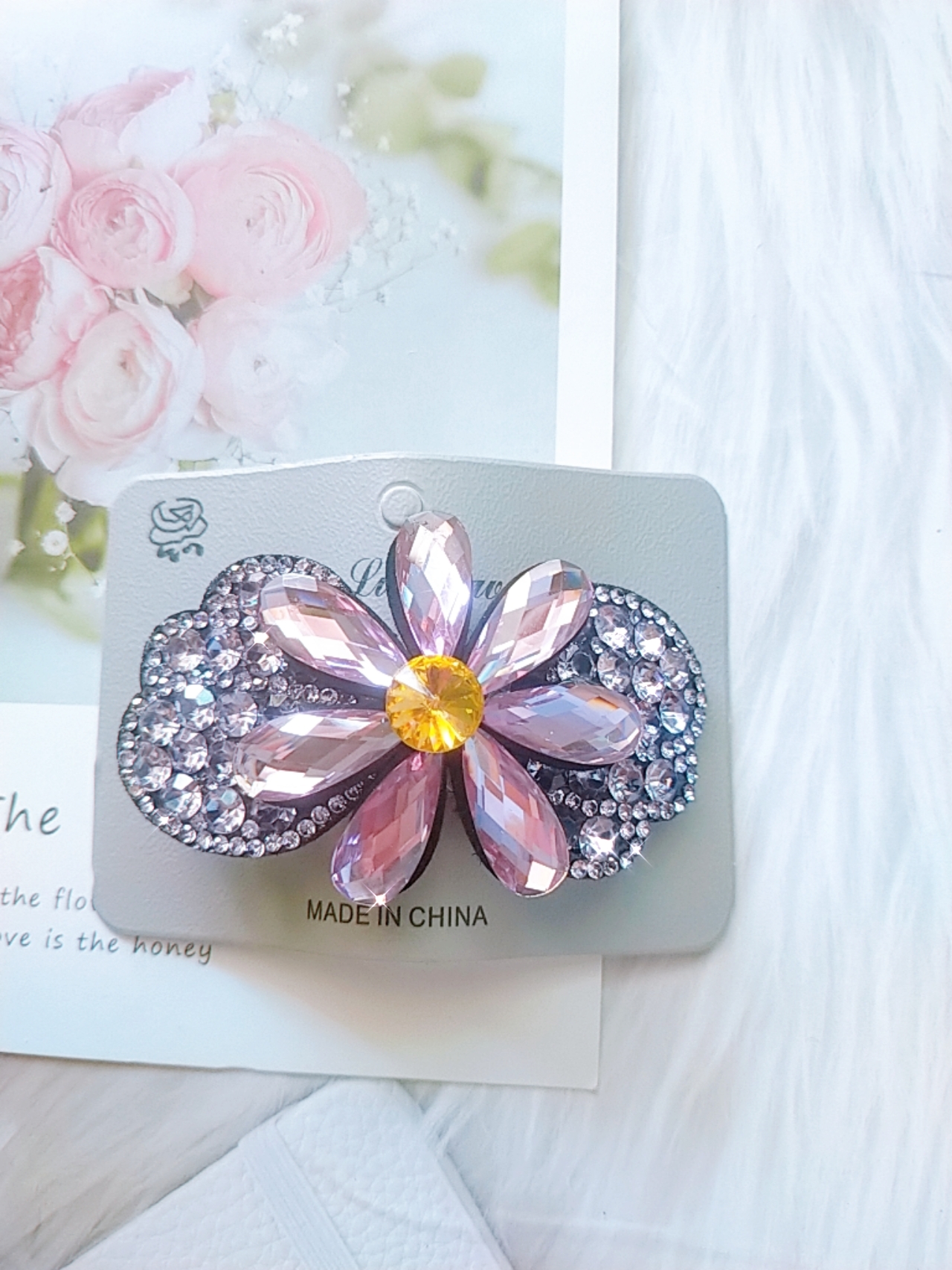 [HCM]Kẹp tóc phía sau đính đá pha lê cao cấp thiết kế sang trọng((kẹp 8phân tóc vừa và ít đều dùng được)