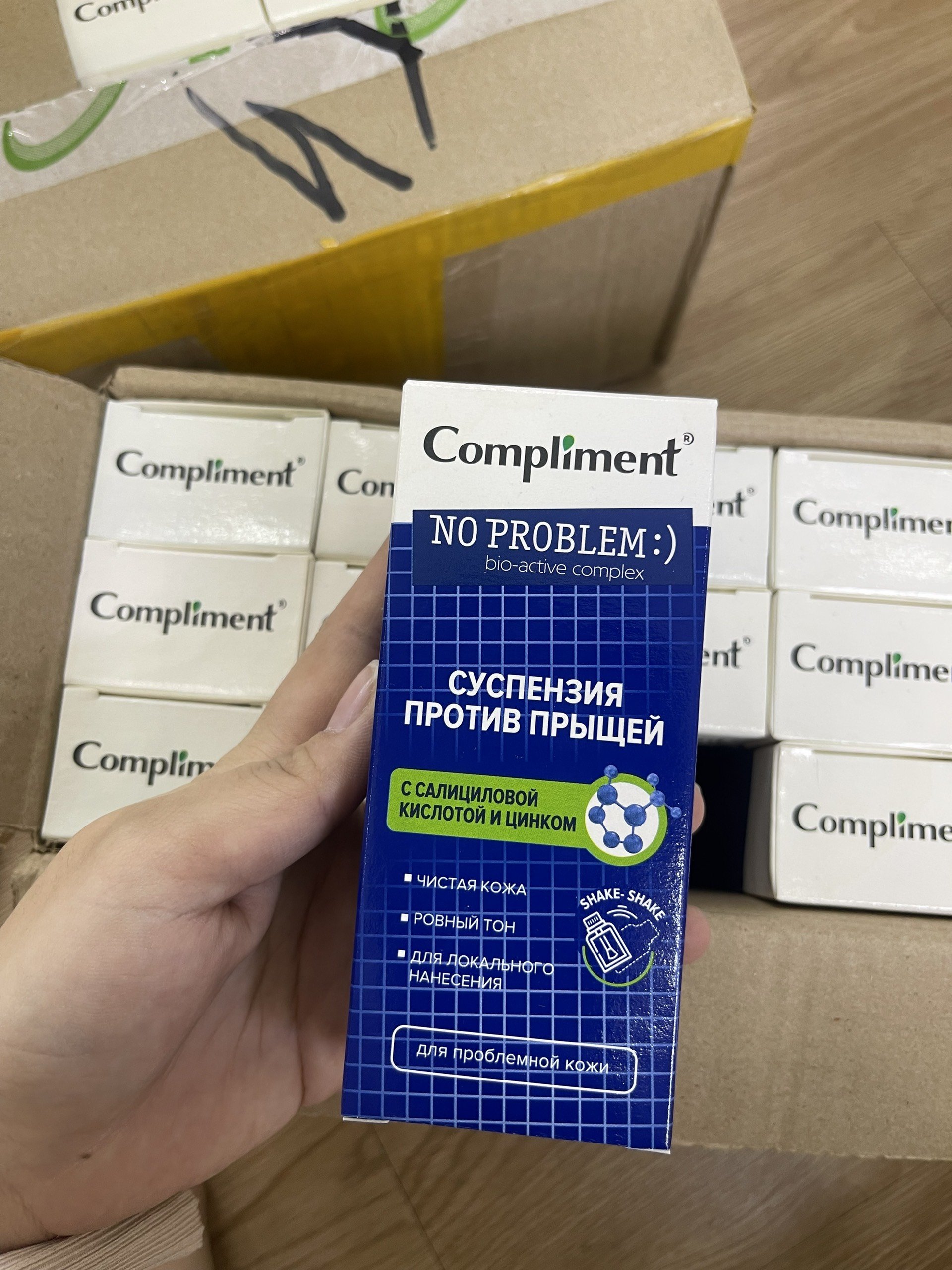 Kẽm chấm mụn Compliment No Problem BHA giảm sưng, gom khô cồi mụn 30ml