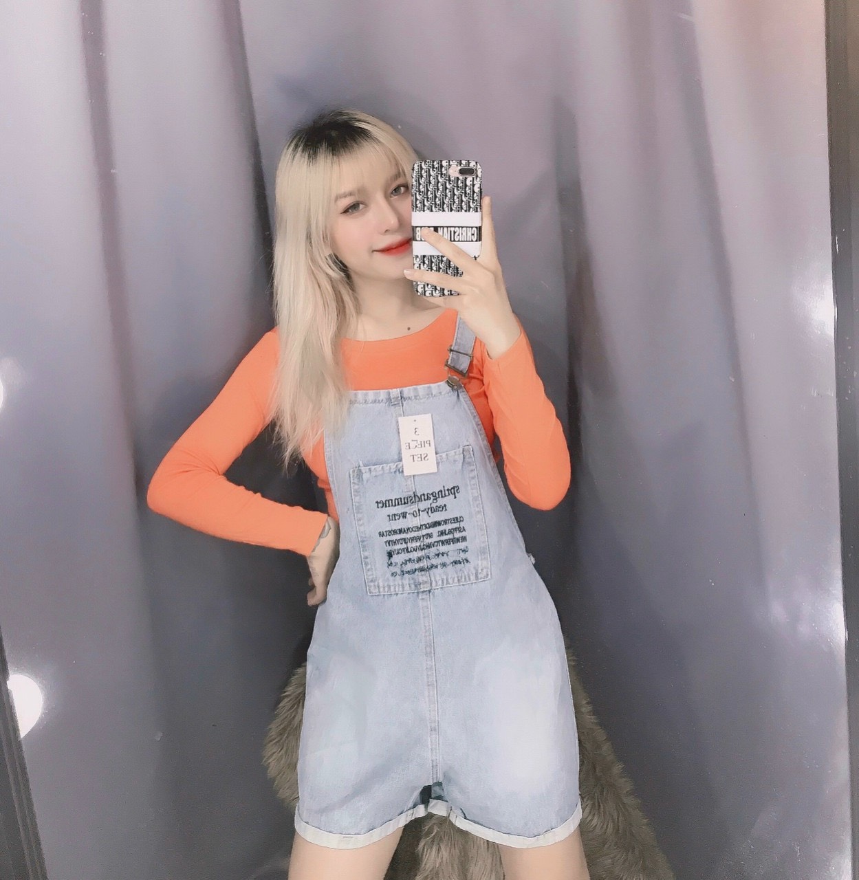 yếm jean cá tính cho bạn gái hot ảnh thật