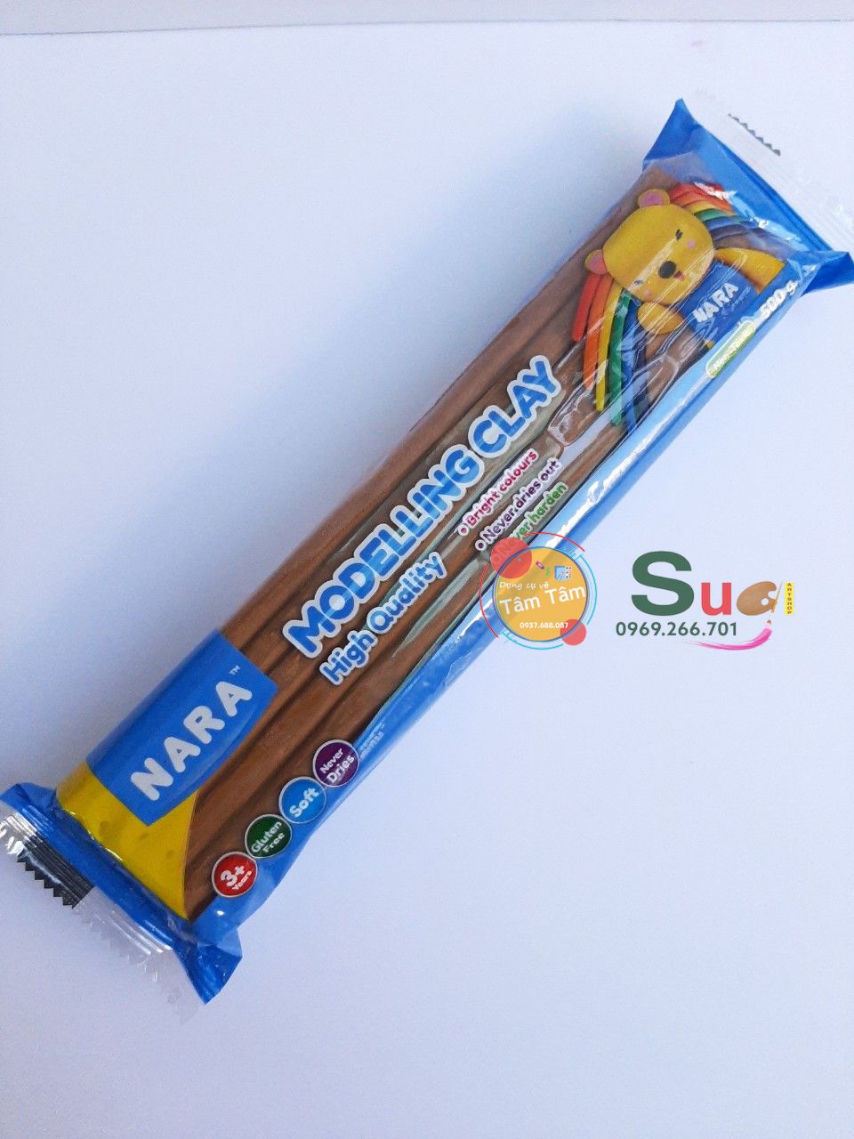 Đất nặn Kiddy Clay/Đất sét Nara 500g mã STPO500-1-Dụng cụ vẽ Tâm Tâm