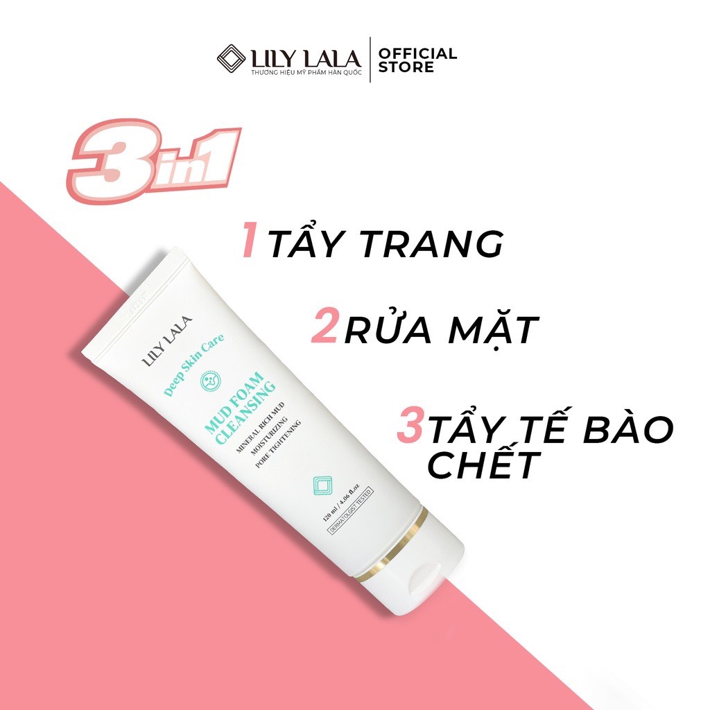 SỮA RỬA MẶT LILY LALA MUD FOAM CLEANSING 3IN 1