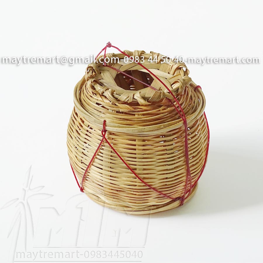 Giỏ tre giỏ cá nhí / phụ kiện trang trí decor