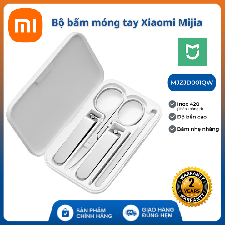 [Hàng Chính Hãng - Bảo hành 24 Tháng] Bấm/Kềm cắt móng tay chân Xiaomi Mijia NGUYÊN BỘ - BẰNG THÉP Không Gỉ Cao Cấp - Bộ bấm móng tay gia đình , Bộ bấm móng tay cho bé sơ sinh - Bộ bấm móng tay cao cấp