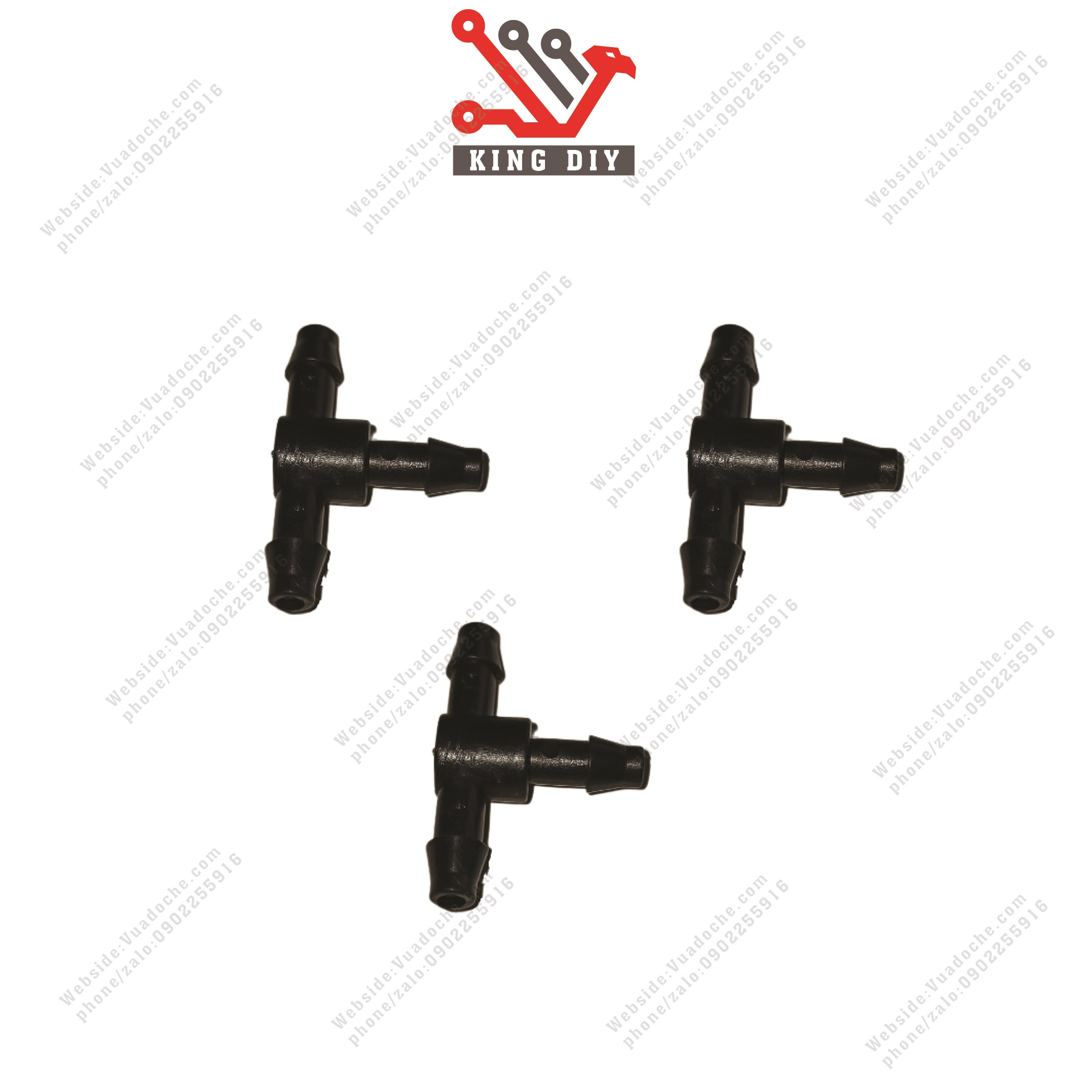 Tê 6mm nối béc phun sương mưa các loại (nối dây mềm 5x7mm hoạc dây phun sượng phi 8)