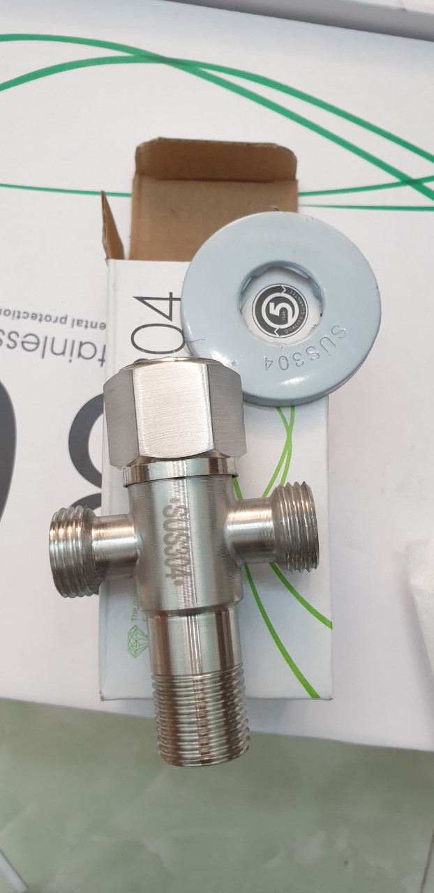 Tê cầu T chia bồn cầu Inox Sus 304 xước mờ có khoá
