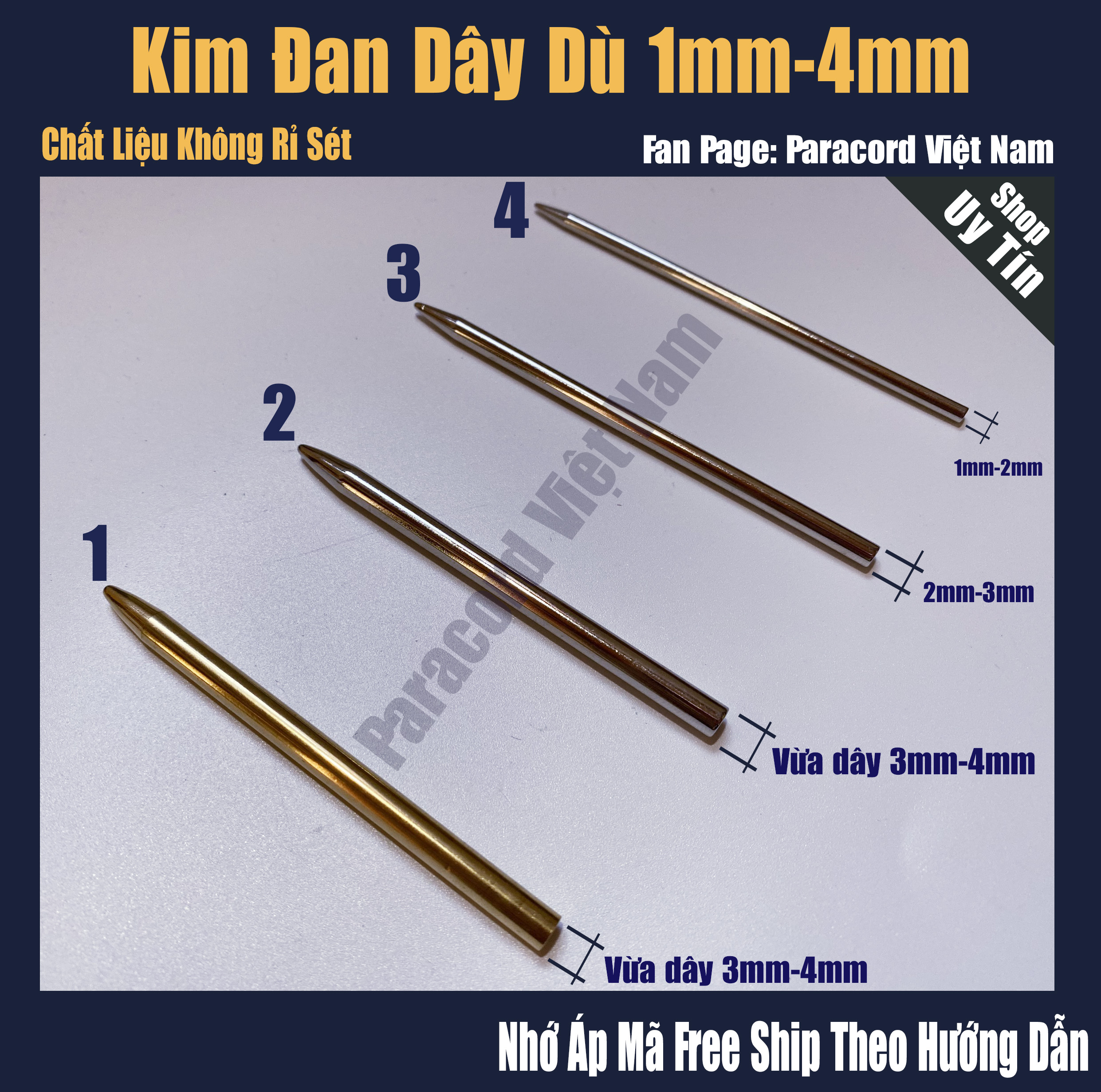 Kim Đan Dây Dù Paracord 4mm