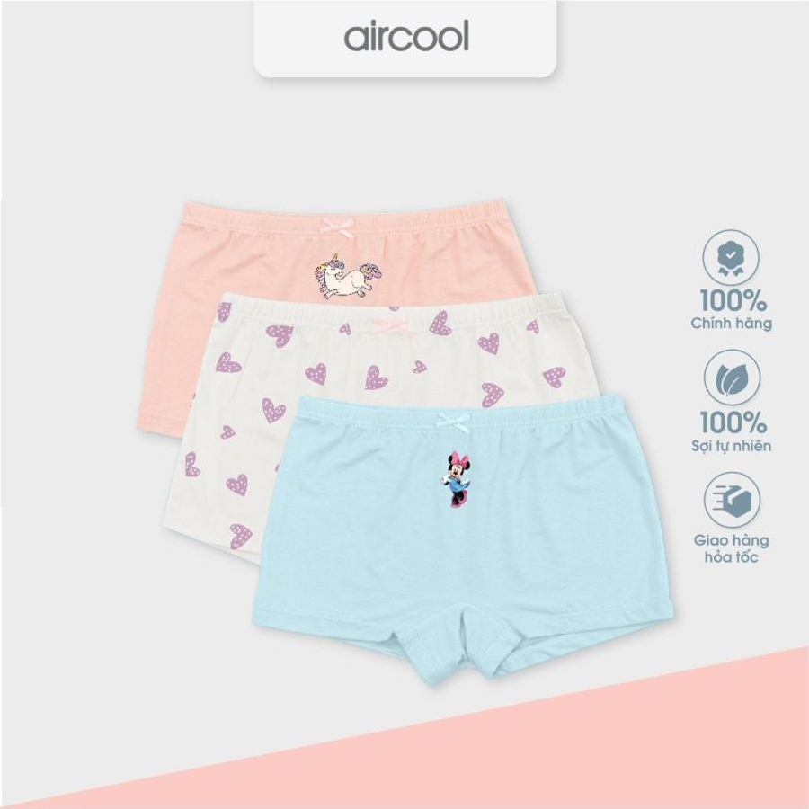 Chip đùi bé gái aircool mẫu mới thỏ, cá - set 3 quần chip đùi bé gái