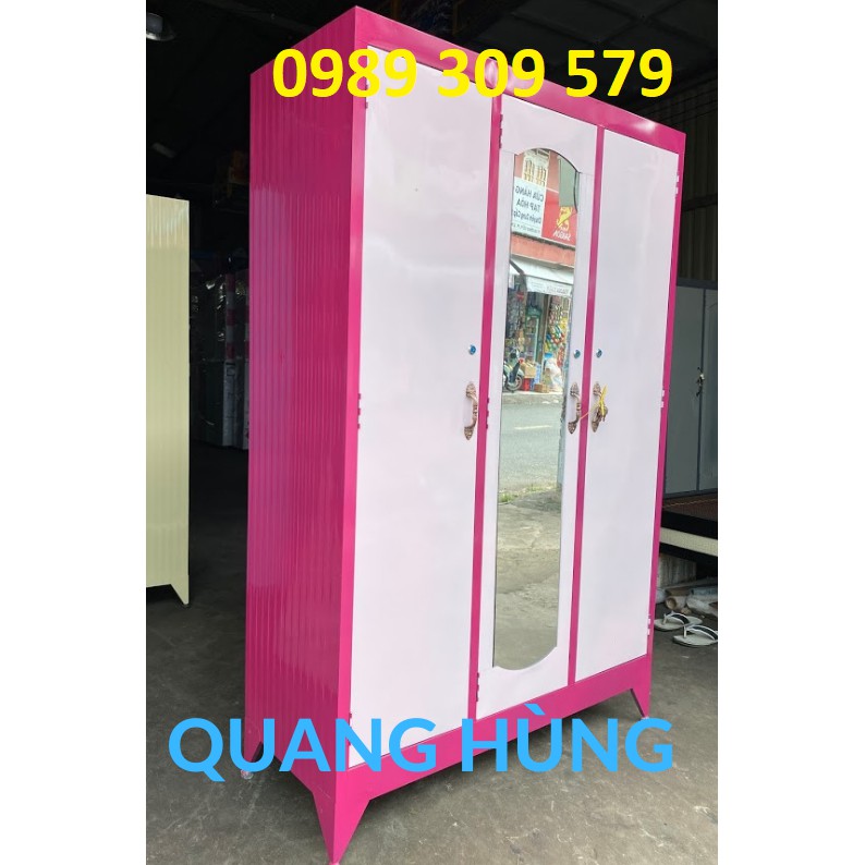 [HCM]TỦ SẮT 3 CÁNH CAO CẤP 1M8X1M2 CAO CẤP HCM