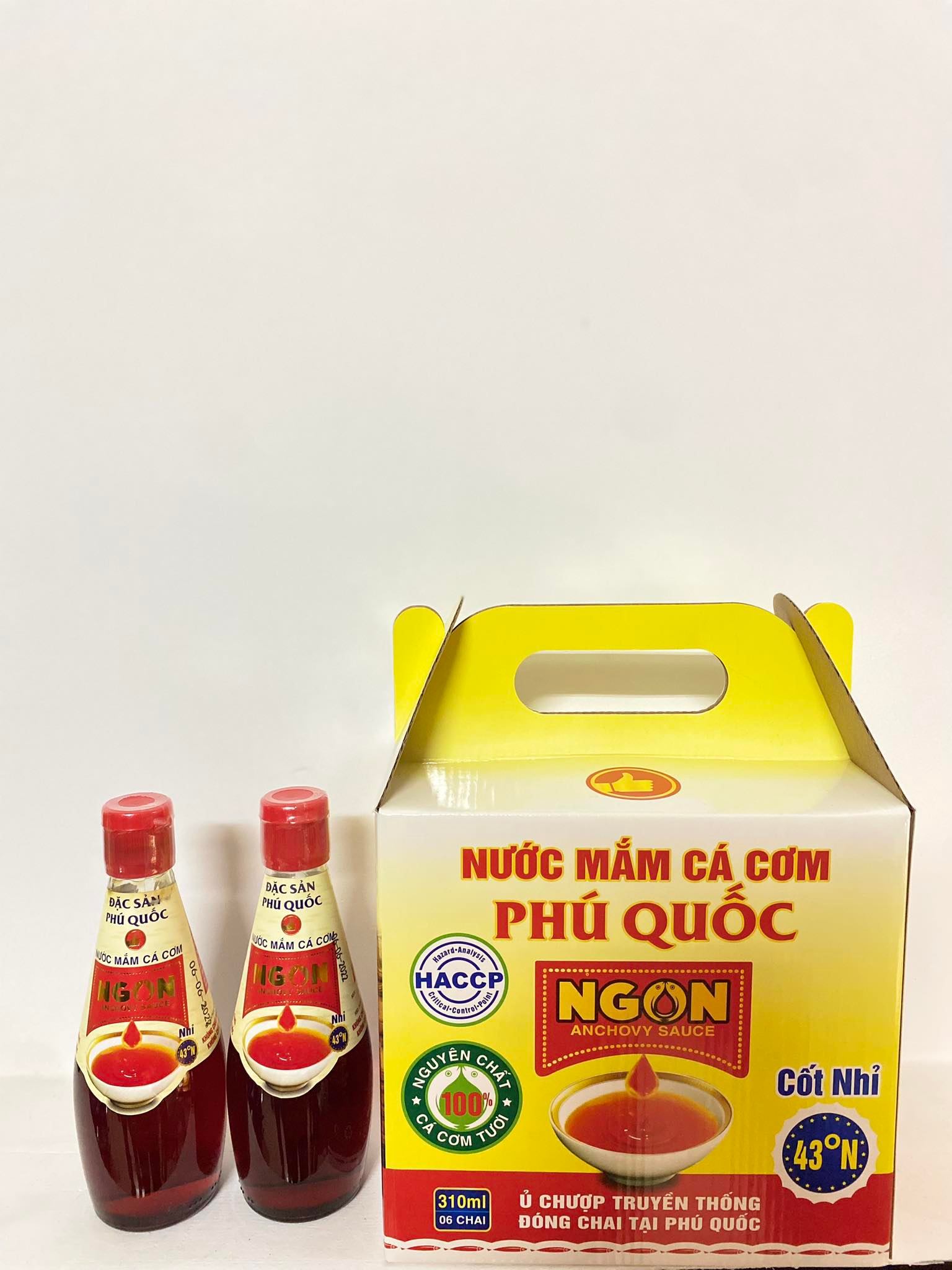 Nước mắm cá cơm Phú Quốc NGON 43 độ đạm/310ml (Cốt Nhỉ)