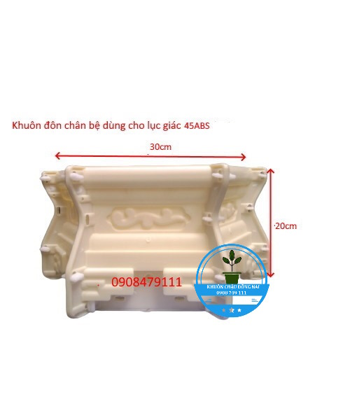 Khuôn đôn chân bệ dùng cho Lục giác 45 cao 35, lục giác ly 43 cao 53 và lục giác 50 thân bầu abs.