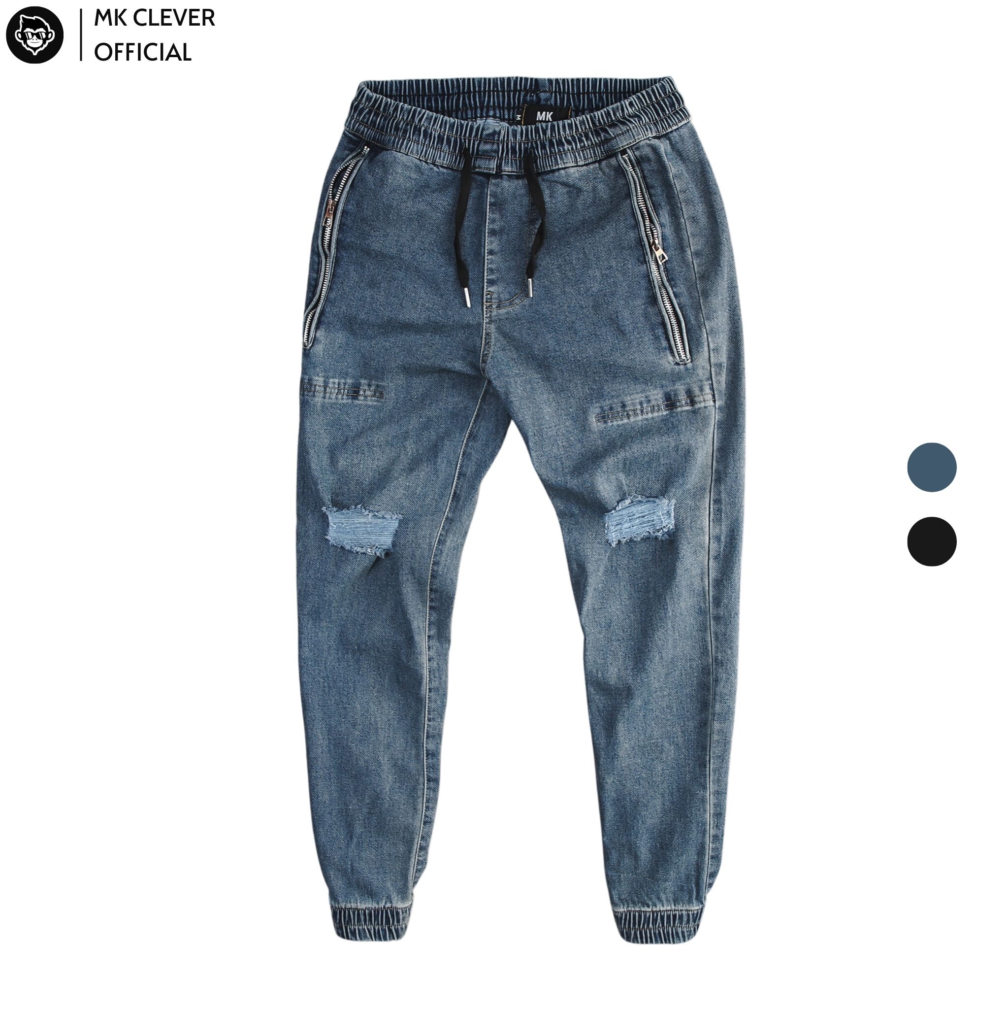 Quần Jogger Jeans R.G MK CLEVER Vải jeans dày dặn, mềm mịn
